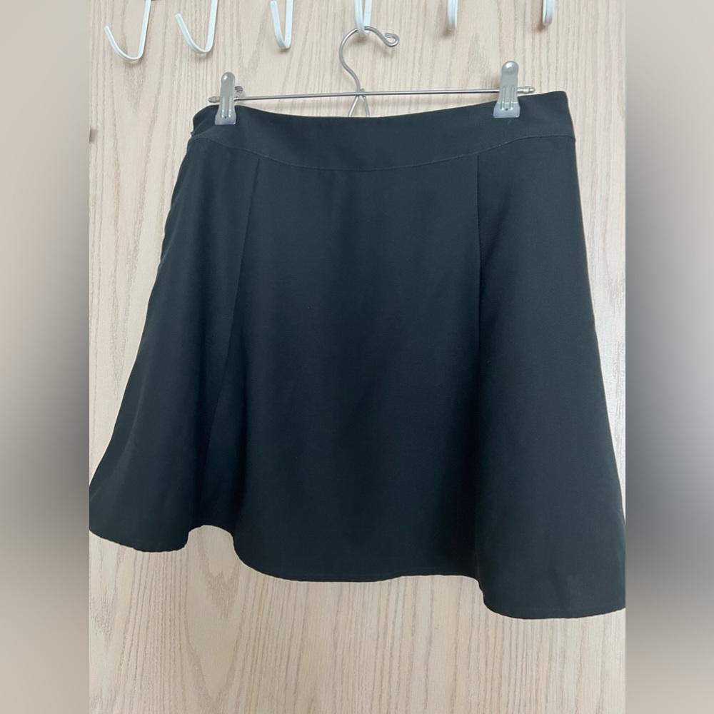 NWT Avec Les Filles Black A-Line Mini Skirt